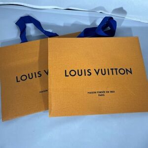 Louis Vuitton Shopping Bags with Navy Handles
